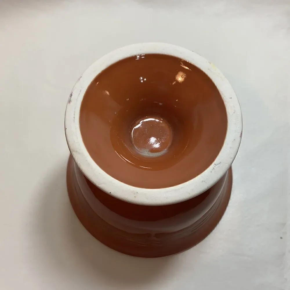 Tuscan Pumpkin Orange Color Dessert Sorbet Cereal Serve Bowl Footed Pedestal 2